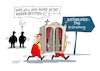 Cartoon: Sünder Merz (small) by RABE tagged merz,kanzler,koalition,union,spd,klingbeil,cartoon,karikatur,pressezeichnung,farbcartoon,tagescartoon,db,bahn,frühling,frühjahr,frühjahrsputz,ice,zug,blumenkasten,blumenkästen,reue,sünde,sünder,beichte,beichtstuhl,katholikentag,würzburg,reform,buhrufe,lüge,wahllüge,glaube,kirche,jesus,papst,himmel