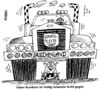 Cartoon: Trucker (small) by RABE tagged bundesregierung,merkel,kanzlerin,cdu,finanzminister,schäuble,rettungsschirm,schuldenkrise,euro,eu,brüssel,eurozone,währungsunion,pleite,griechenland,athen,papandreou,griechenlandpleite,banken,finanzchef,staatspleite,eurokurs,eurorettung,truck,lkw,laster