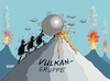 Cartoon: Vulkangruppe (small) by RABE tagged merz,kanzler,koalition,union,spd,klingbeil,cartoon,karikatur,pressezeichnung,farbcartoon,tagescartoon,weihnachten,silvester,neujahr,jahresbeginn,start,rettung,rettungsring,michel,ertrinken,strom,stromausfall,anschlag,berlin,wegner,oberbürgermeister,tennis,vulkan,vulkangruppe,bekennerschreiben