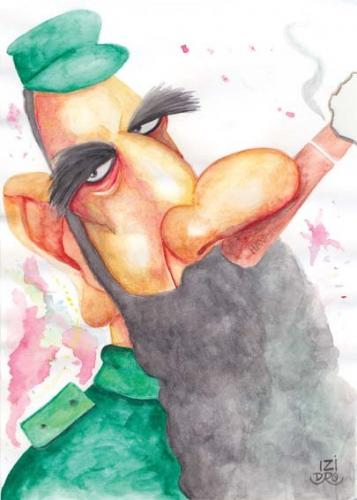 Cartoon: caricature Fidel (medium) by izidro tagged fidel