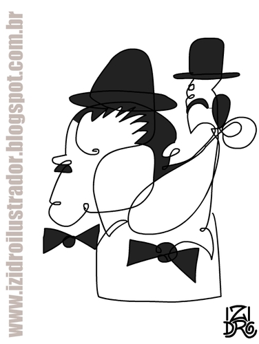 Cartoon: Laurel and Hardy (medium) by izidro tagged hardy,laurel