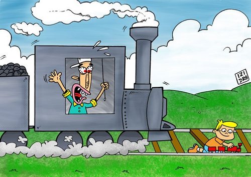 Cartoon: TRAIN (medium) by izidro tagged train