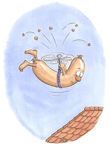 Cartoon: Karlsson vom Dach (medium) by mele tagged dach,vom,karlsson,film,wurst