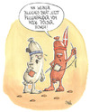 Cartoon: Dänen lügen nicht ... (small) by mele tagged winnetou,dänen,wurst,weisswurst,pölser