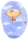 Cartoon: Die Hindenwurst (small) by mele tagged hindenburg,wurst,zeppelin
