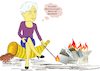 Cartoon: Lagarde und der Nullzins (small) by menschenskindergarten tagged ezb,qe,lagarde,wertvernichtung