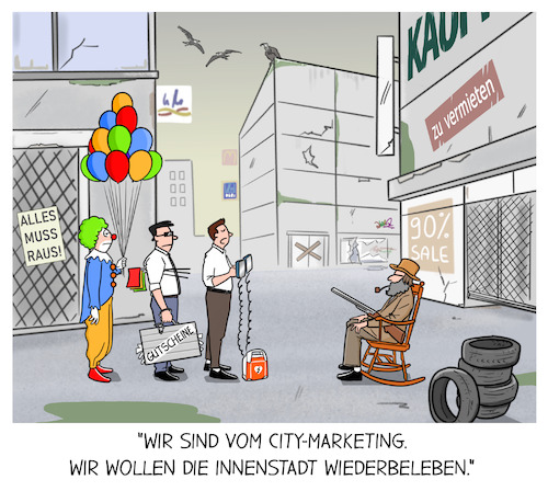 Cartoon: Das Sterben der Innenstädte (medium) by Cloud Science tagged innenstadt,innenstädte,städtesterben,zukunft,einzelhandel,handel,digitalisierung,marketing,onlinehandel,wandel,transformation,innenstadt,innenstädte,städtesterben,zukunft,einzelhandel,handel,digitalisierung,marketing,onlinehandel,wandel,transformation