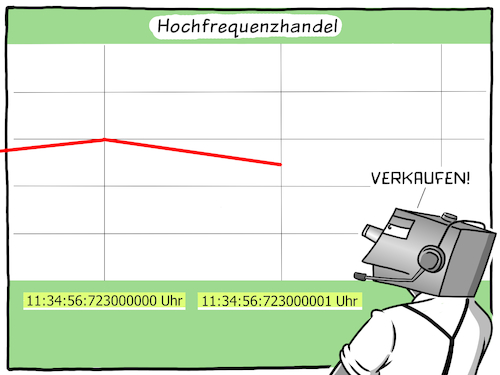 Cartoon: Hochfrequenzhandel (medium) by Cloud Science tagged hochfrequenzhandel,digitalisierung,finanzen,börse,handel,geld,money,banker,broker,aktien,aktienkurs,anlage,geldanlage,vermoegen,investieren,verkaufen,kaufen,roboter,computer,algorithmen,daten,informationen,nanosekunden,manipulation,wirtschaft,investition,dax,aktie,investment,cartoon,illustration,moeller,devise,devisenhandel,rendite,hochfrequenzhandel,digitalisierung,finanzen,börse,handel,geld,money,banker,broker,aktien,aktienkurs,anlage,geldanlage,vermoegen,investieren,verkaufen,kaufen,roboter,computer,algorithmen,daten,informationen,nanosekunden,manipulation,wirtschaft,investition,dax,aktie,investment,cartoon,illustration,moeller,devise,devisenhandel,rendite