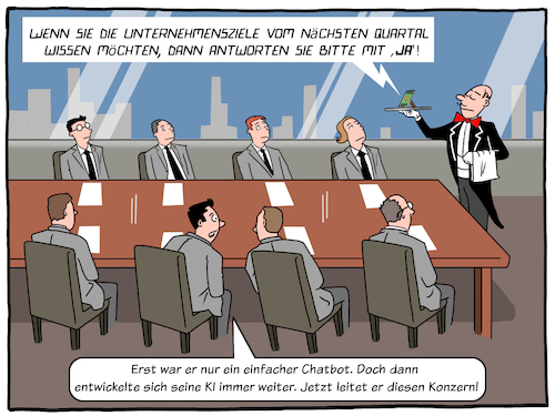 Cartoon: KI im Unternehmen (medium) by Cloud Science tagged ki,unternehmen,kuenstliche,intelligenz,chatbot,meeting,konferenz,business,data,intelligence,deep,learning,ai,machine,big,smart,smartphone,digitalisierung,digital,moeller,illustration,cartoon,transformation,disruption,arbeit,new,work,ki,unternehmen,kuenstliche,intelligenz,chatbot,meeting,konferenz,business,data,intelligence,deep,learning,ai,machine,big,smart,smartphone,digitalisierung,digital,moeller,illustration,cartoon,transformation,disruption,arbeit,new,work