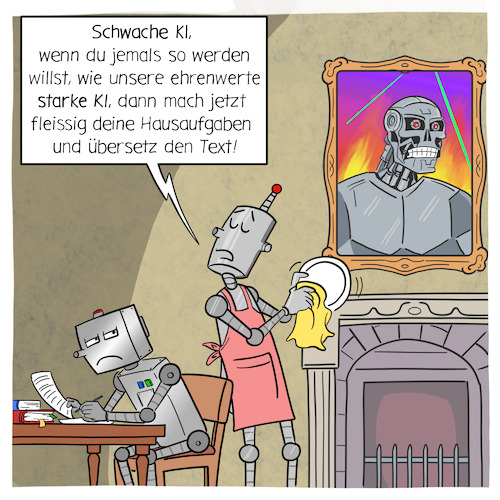 Cartoon: Künstliche Intelligenz (medium) by Cloud Science tagged ki,künstliche,intelligenz,ai,digitalisierung,digital,tech,technik,technologie,roboter,starke,schwache,ki,künstliche,intelligenz,ai,digitalisierung,digital,tech,technik,technologie,roboter,starke,schwache