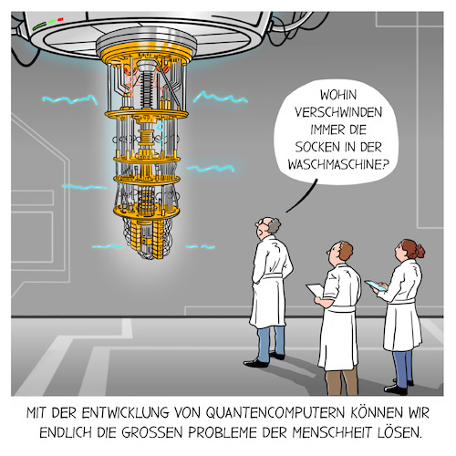 Cartoon: Quantencomputer (medium) by Cloud Science tagged quantencomputer,quanten,qbit,computer,rechenkraft,technik,zukunft,technologie,tech,supercomputer,forschung,innovation,socken,waschmaschine,fragen,frage,revolution,digitalisierung,quantencomputer,quanten,qbit,computer,rechenkraft,technik,zukunft,technologie,tech,supercomputer,forschung,innovation,socken,waschmaschine,fragen,frage,revolution,digitalisierung