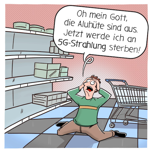 Cartoon: Verschwörungstheorie (medium) by Cloud Science tagged 5g,verschwörungstheorie,coronavirus,hamstern,corona,klopapier,aluhut,aluhüte,verrückt,supermarkt,krise,globalisierung,weltuntergang,verschwörung,digitalisierung,tech,technik,technologie,digital,strahlen,strahlung,schutz,5g,verschwörungstheorie,coronavirus,hamstern,corona,klopapier,aluhut,aluhüte,verrückt,supermarkt,krise,globalisierung,weltuntergang,verschwörung,digitalisierung,tech,technik,technologie,digital,strahlen,strahlung,schutz