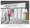 Cartoon: Amazon Go (small) by Cloud Science tagged amazon,go,handel,supermarkt,zukunft,retail,supermarktkasse,just,walk,out,einkaufen,arbeitsplatz,arbeitslosigkeit,digitalisierung,digitale,transformation,innovation,technologie,kassiererin,kamera,ki,tech,technik,fresh