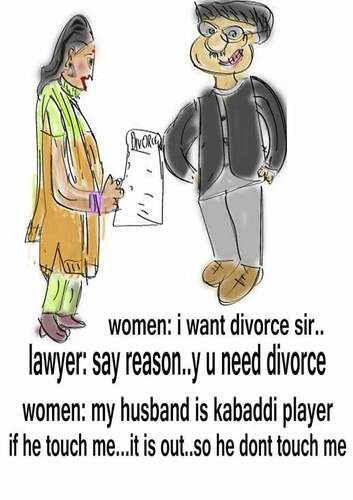 Cartoon: Kabadi player (medium) by anupama tagged divorce