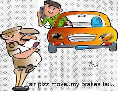 Cartoon: police chking mobile (medium) by anupama tagged mobile,crazy,police