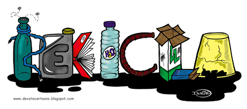 Cartoon: recycle (medium) by DeVaTe tagged recicla,reciclaje,recycle,ambiental,basura,trash