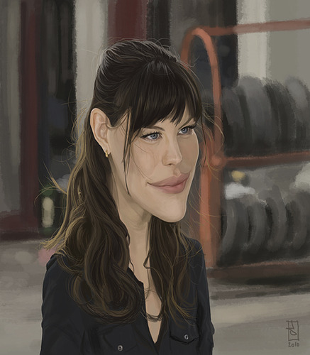 Cartoon: Liv Tyler (medium) by sting-one tagged liv,tyler,hulk