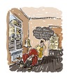 Cartoon: Energieberatung (small) by Bettina Bexte tagged energie,beratung,coaching,burnout,ökologie,energiesparen,erneuerbare,energien,krise