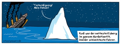 Cartoon: Schoolpeppers 29 (medium) by Schoolpeppers tagged eisberg,rudi,titanic