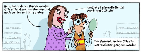 Cartoon: Schoolpeppers 39 (medium) by Schoolpeppers tagged mutti,schach