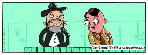 Cartoon: Schoolpeppers 75 (medium) by Schoolpeppers tagged hitler,jude,penisneid