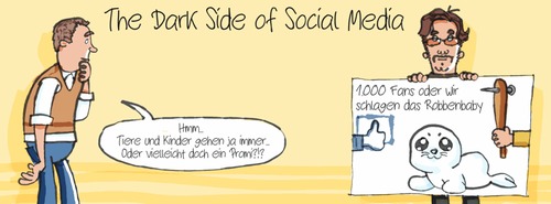 Cartoon: The Dark Side of Social Media (medium) by Schoolpeppers tagged application,mobile,media,social