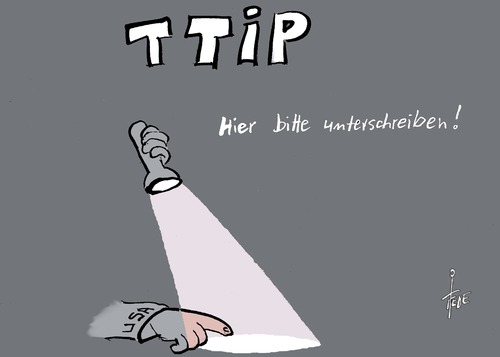 Cartoon: Freihandelsabkommen (medium) by tiede tagged karikatur,cartoon,tiede,transparenz,ttip,eu,usa,freihandel,freihandel,usa,eu,transparenz,tiede,cartoon,karikatur