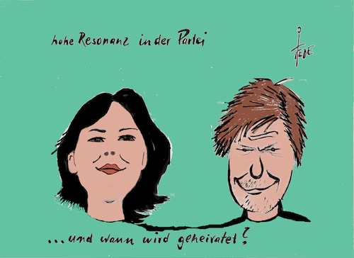 Grünes Team von tiede | Politik Cartoon | TOONPOOL