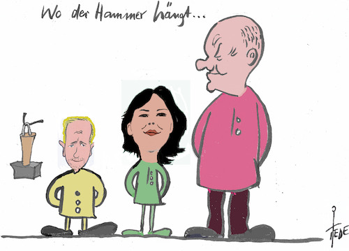 Cartoon: Hammer (medium) by tiede tagged koalitionsgespräche,spd,grüne,fdp,hammer,tiede,cartoon,karikatur,koalitionsgespräche,spd,grüne,fdp,hammer,tiede,cartoon,karikatur