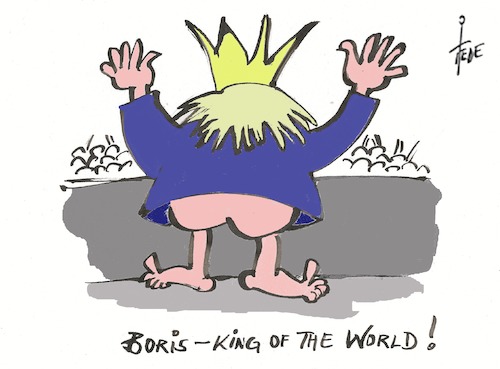 Cartoon: King Boris (medium) by tiede tagged boris,johnson,king,eu,brexit,tories,queen,tiede,cartoon,karikatur,boris,johnson,king,eu,brexit,tories,queen,tiede,cartoon,karikatur