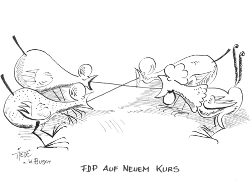 Cartoon: Klarer Kurs (medium) by tiede tagged konflikte,kursbestimmung,westerwelle,brüderle,rösler,lindner,fdp,fdp,lindner,rösler,brüderle,westerwelle,kursbestimmung