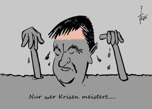 Cartoon: Krisen-Manager? (medium) by tiede tagged söder,corona,testrückmeldung,tiede,cartoon,karikatur,söder,corona,testrückmeldung,tiede,cartoon,karikatur