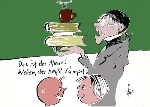 Cartoon: Lehrermangel (medium) by tiede tagged lehrermangel,lehrer,lämpel,tiede,cartoon,karikatur,lehrermangel,lehrer,lämpel,tiede,cartoon,karikatur