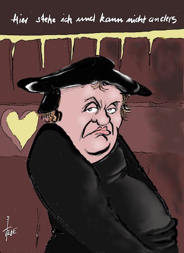 Cartoon: Martin Luther (medium) by tiede tagged martin,luther,95,thesen,tiede,tiedemann,cartoon,karikatur,martin,luther,95,thesen,tiede,tiedemann,cartoon,karikatur