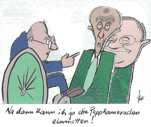 Cartoon: Schäuble (medium) by tiede tagged schäuble,merz,laschet,tiede,cartoon,karikatur,schäuble,merz,laschet,tiede,cartoon,karikatur