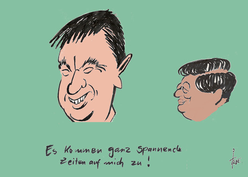 Cartoon: spannende Zeiten (medium) by tiede tagged söder,csu,ausgangssperre,bayern,laschet,röttgen,merz,knanzlerkandidatur,xi,china,tiede,cartoon,karikatur,söder,csu,ausgangssperre,bayern,laschet,röttgen,merz,knanzlerkandidatur,xi,china,tiede,cartoon,karikatur