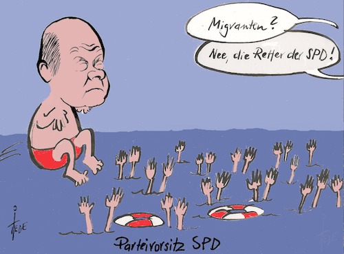 Cartoon: SPD Parteivorsitz (medium) by tiede tagged scholz,spd,parteivorsitz,lauterbach,wahl,tiede,cartoon,karikatur,spd,parteivorsitz,tiede,cartoon,karikatur
