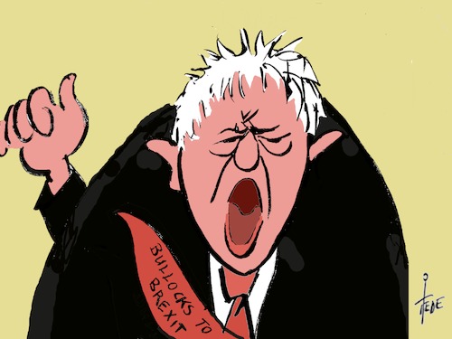 Cartoon: Speaker (medium) by tiede tagged speaker,brexit,theresa,may,tiede,cartoon,karikatur,speaker,brexit,theresa,may,tiede,cartoon,karikatur
