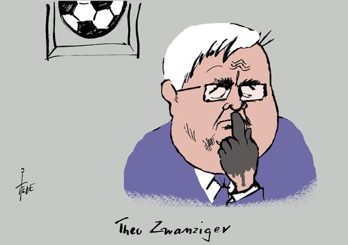 Cartoon: Theo Zwanziger (medium) by tiede tagged theo,zwanziger,niersbach,beckenbauer,dfb,fifa,steuerhinterziehung,schwarze,kasse,tiede,cartoon,theo,zwanziger,niersbach,beckenbauer,dfb,fifa,steuerhinterziehung,schwarze,kasse,tiede,cartoon