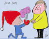 Cartoon: Last Date (small) by tiede tagged merkel,putin,moskau,tiede,cartoon