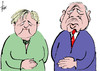 Cartoon: Merkel - Erdogan (small) by tiede tagged angela,merkel,erdogan,tiede,karikatur,cartoon