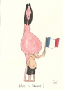 Cartoon: Vive la France! (small) by tiede tagged carla bruni sarkozy vaterschaft wahlen frankreich