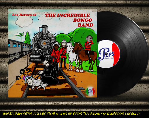 Cartoon: Incredible Bongo Band Parody 2 (medium) by Peps tagged incredible,bongo,band,funk,apache,music,rock