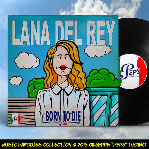 Cartoon: Lana Del Rey - Born to Die (medium) by Peps tagged lana,del,rey,born,to,die