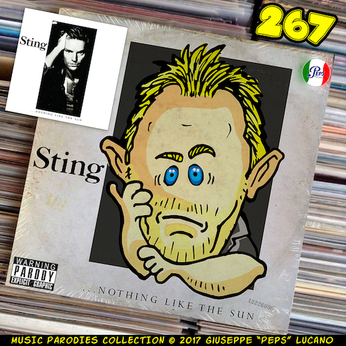 Cartoon: Sting Nothing Like the Sun (medium) by Peps tagged sting,police,music,parody,parodies,rock