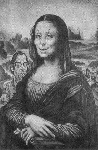Cartoon: Mona Gerry (medium) by Stef 1931-1995 tagged mona,lisa,gerry