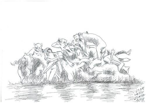 Cartoon: Menge (medium) by Zlatko Iv tagged großartig,gehirn,freun,kulture,egypt,kunst,gender,law,neu