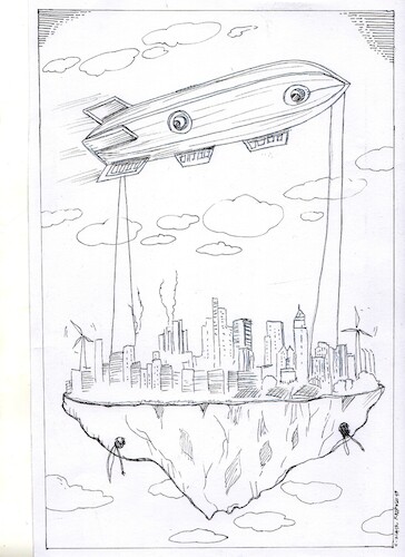 Cartoon: Zeppelin (medium) by Zlatko Iv tagged ecology