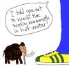 Cartoon: woolly (small) by mfarmand tagged woolly,mammoth,shrinkage