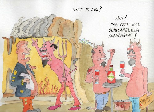 Cartoon: Rauchmelder 1 (medium) by Denno tagged feuer,rauch